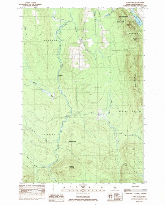1984 Echo Lake, ME - Maine - USGS Topographic Map