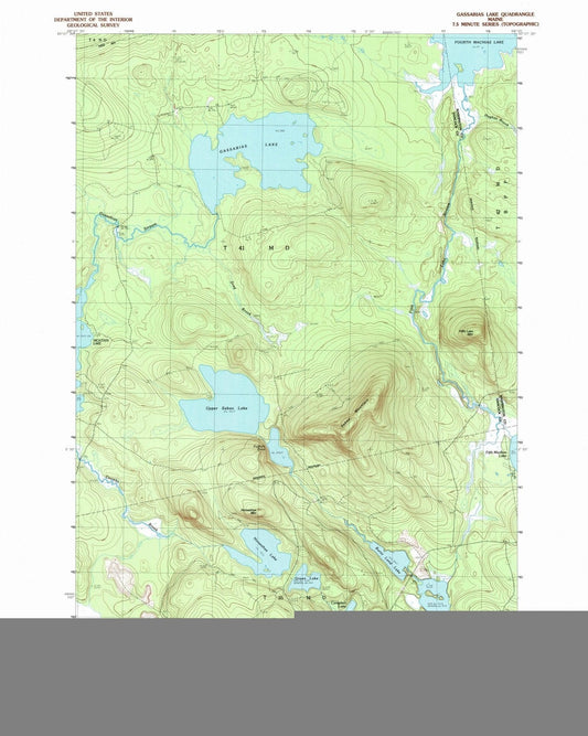 1987 Gassabias Lake, ME - Maine - USGS Topographic Map
