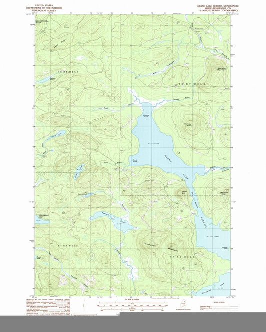 1985 Grand Lakeboeis, ME - Maine - USGS Topographic Map