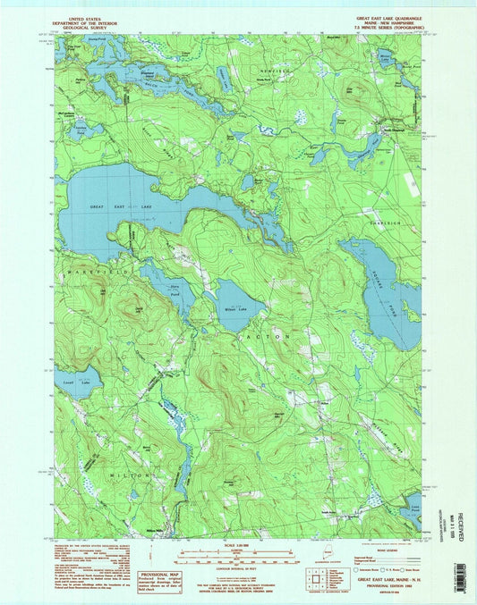 1983 Great East Lake, ME - Maine - USGS Topographic Map