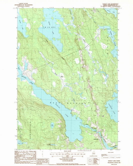 1987 Hadley Lake, ME - Maine - USGS Topographic Map