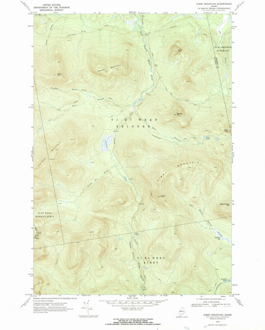 1970 Kibby Mountain, ME - Maine - USGS Topographic Map