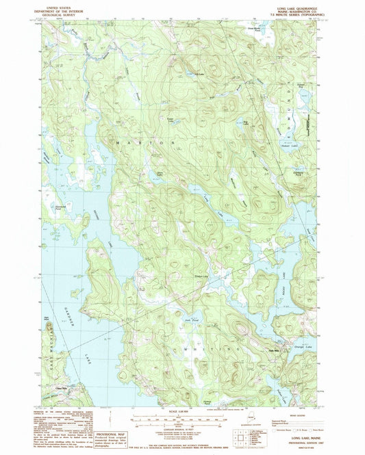1987 Long Lake, ME - Maine - USGS Topographic Map