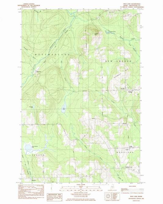 1985 Mud Lake, ME - Maine - USGS Topographic Map