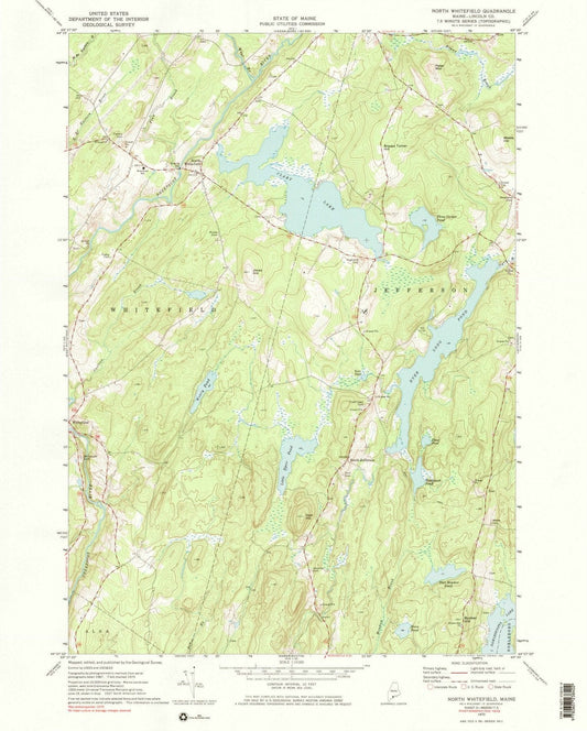 1970 North Whitefied, ME - Maine - USGS Topographic Map