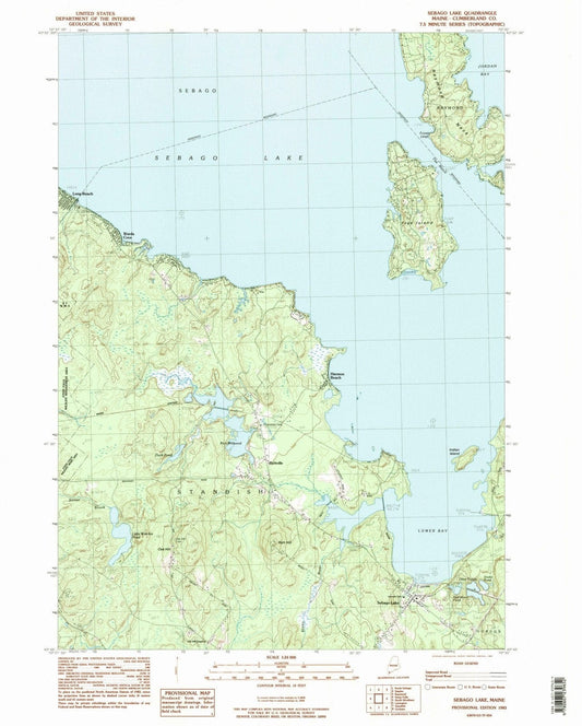 1983 Sebago Lake, ME - Maine - USGS Topographic Map