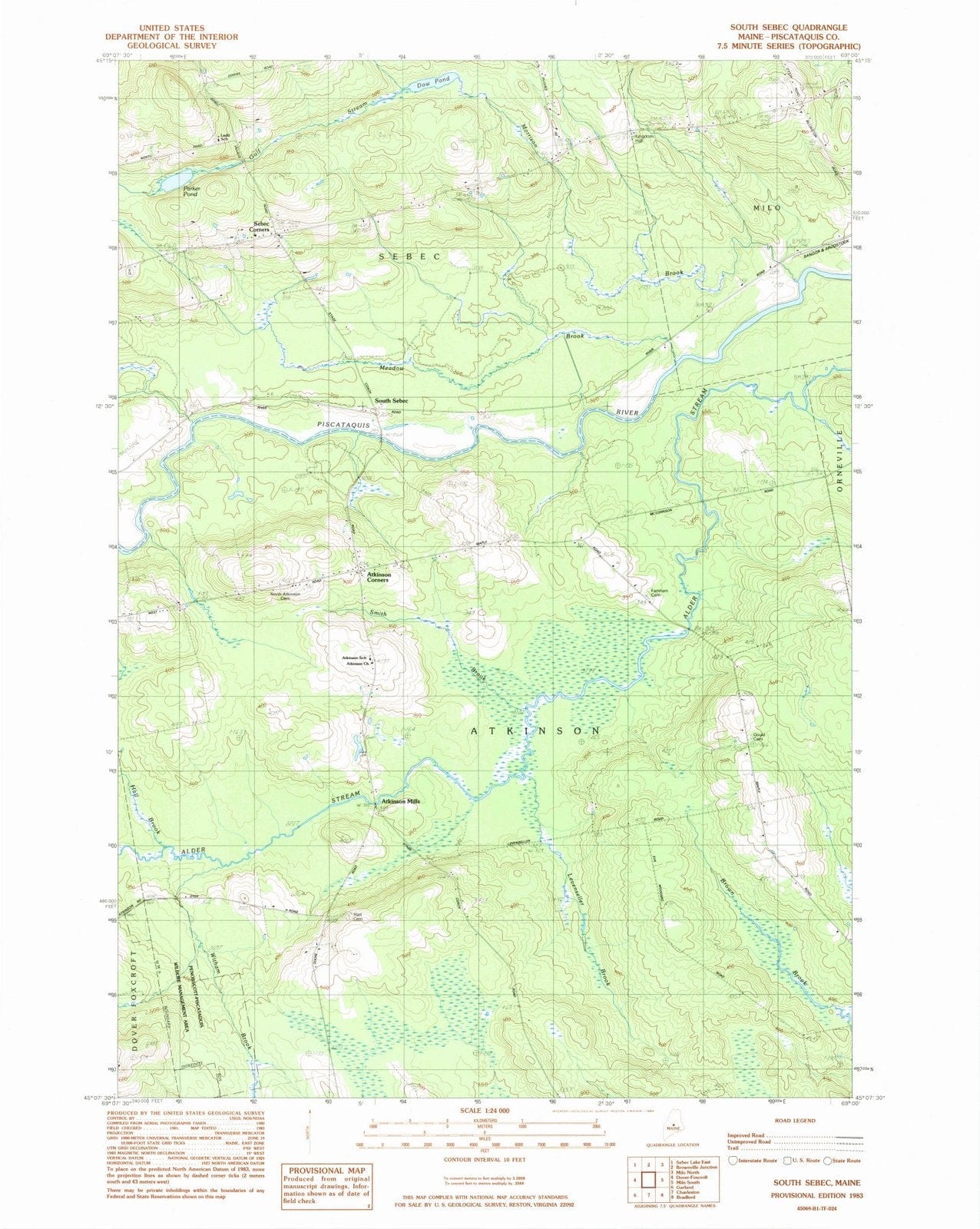 1983 Southbec, ME - Maine - USGS Topographic Map