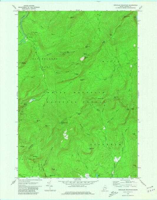 1970 Speckled Mountain, ME - Maine - USGS Topographic Map