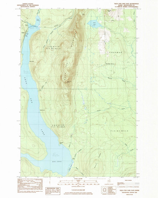 1984 Squa Pan Lake East, ME - Maine - USGS Topographic Map