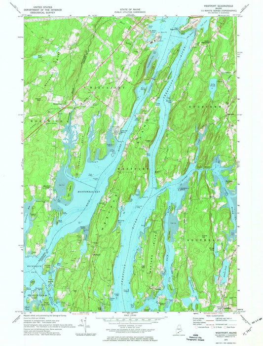 1970 Westport, ME - Maine - USGS Topographic Map