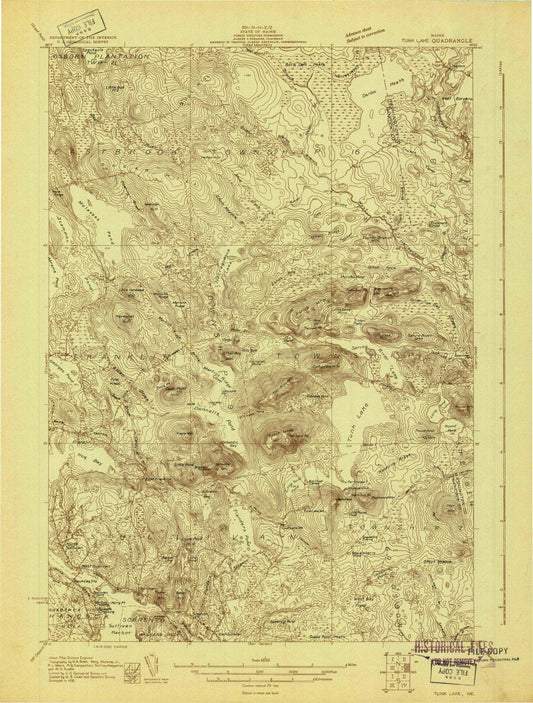 1930 Tunk Lake, ME - Maine - USGS Topographic Map