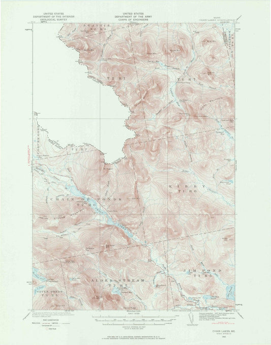 1932 Chain Lakes, ME - Maine - USGS Topographic Map