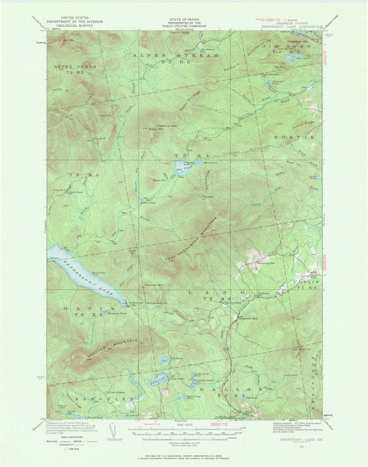 1932 Kennebago Lake, ME - Maine - USGS Topographic Map v2