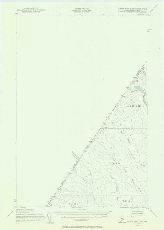 1955 Little East Lake, ME - Maine - USGS Topographic Map