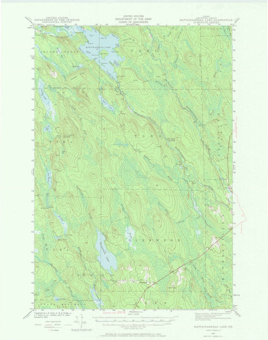 1941 Mattawamkeag Lake, ME - Maine - USGS Topographic Map