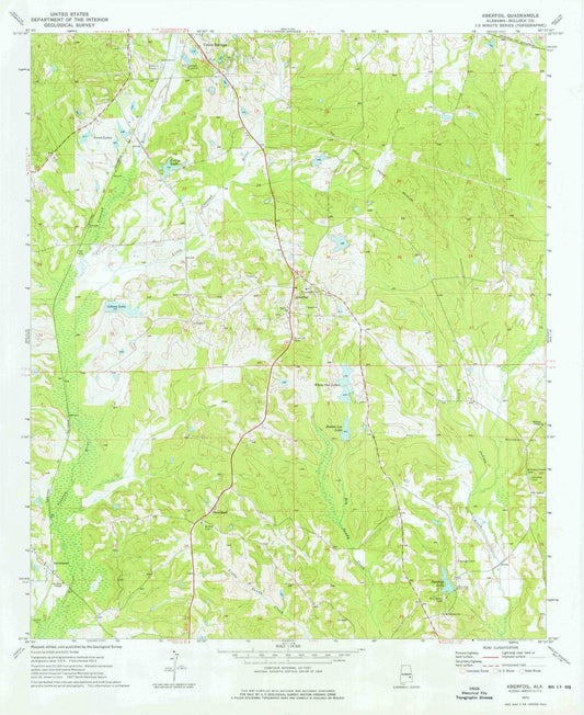 1973 Aberfoil, AL - Alabama - USGS Topographic Map