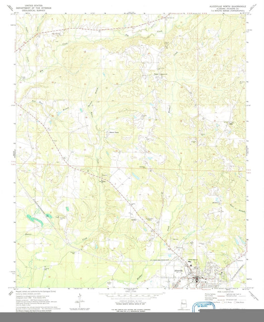 1970 Aliceville North, AL - Alabama - USGS Topographic Map