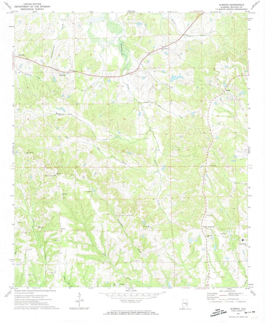 1971 Almeria, AL - Alabama - USGS Topographic Map