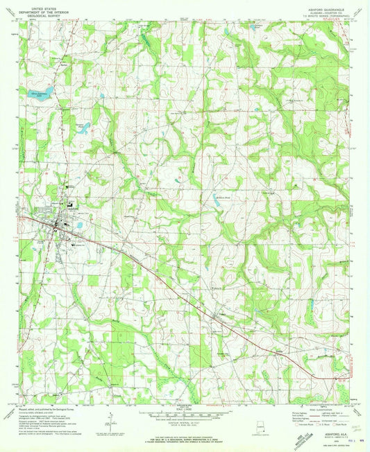 1970 Ashford, AL - Alabama - USGS Topographic Map
