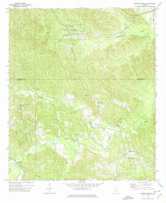 1971 Bladon Springs, AL - Alabama - USGS Topographic Map