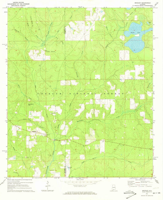 1971 Bradley, AL - Alabama - USGS Topographic Map