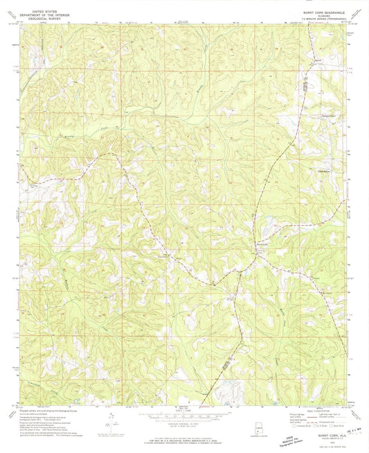 1971 Burnt Corn, AL - Alabama - USGS Topographic Map