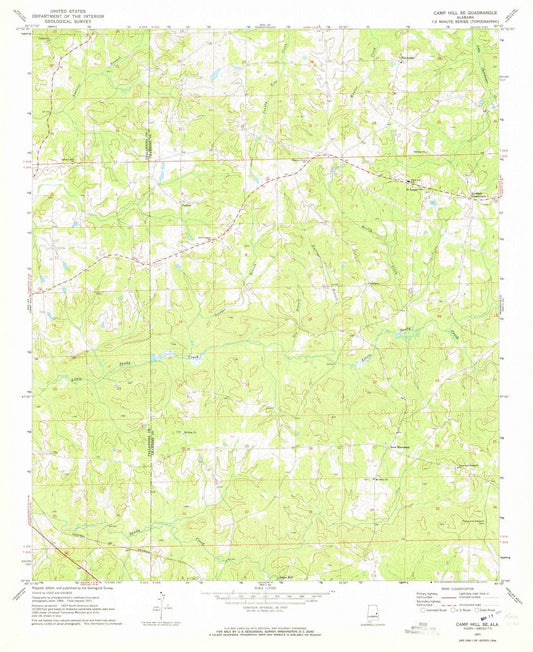 1971 Camp Hill, AL - Alabama - USGS Topographic Map