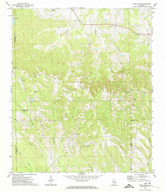 1971 China Grove, AL - Alabama - USGS Topographic Map