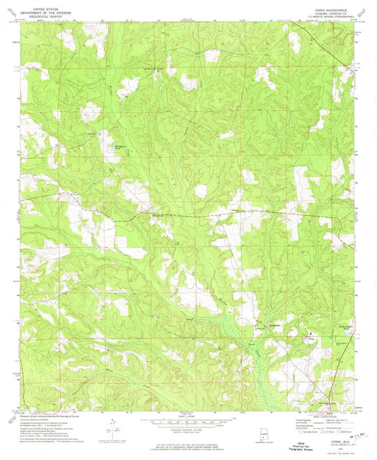 1971 China, AL - Alabama - USGS Topographic Map