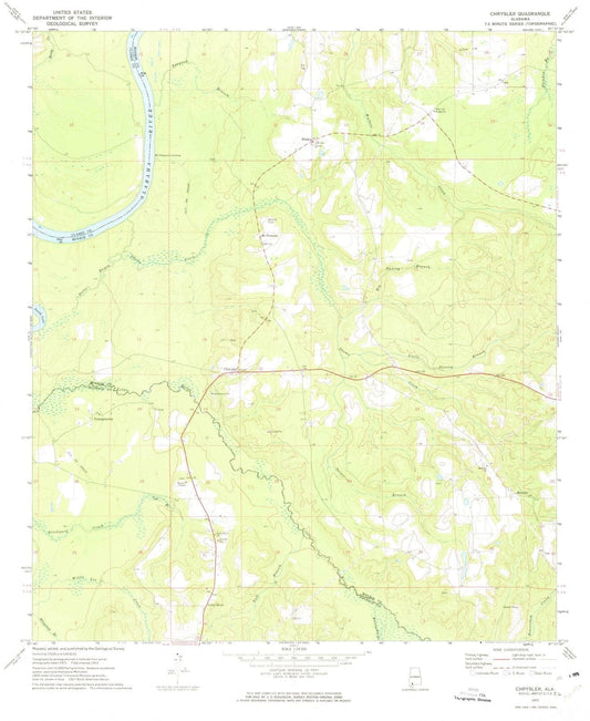 1972 Chrysler, AL - Alabama - USGS Topographic Map