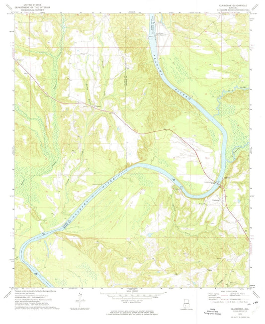 1972 Claiborne, AL - Alabama - USGS Topographic Map