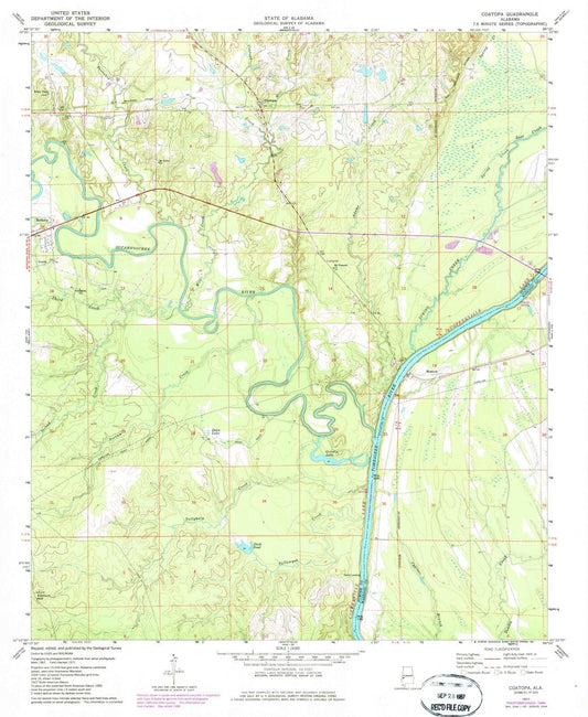 1971 Coatopa, AL - Alabama - USGS Topographic Map