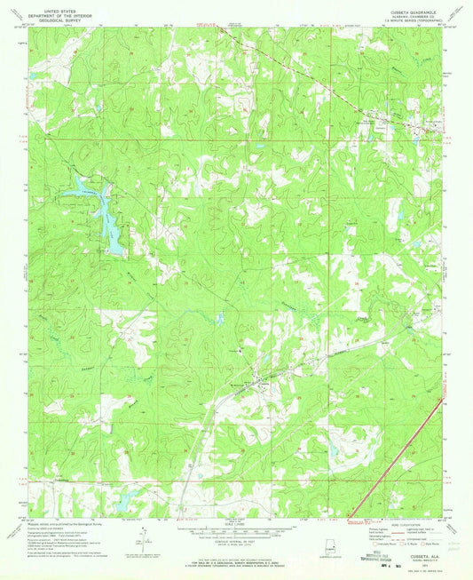 1971 Cusseta, AL - Alabama - USGS Topographic Map