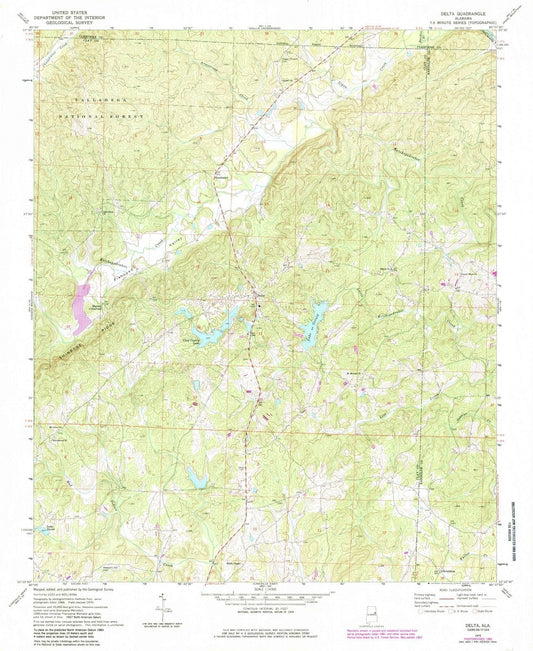 1970 Delta, AL - Alabama - USGS Topographic Map