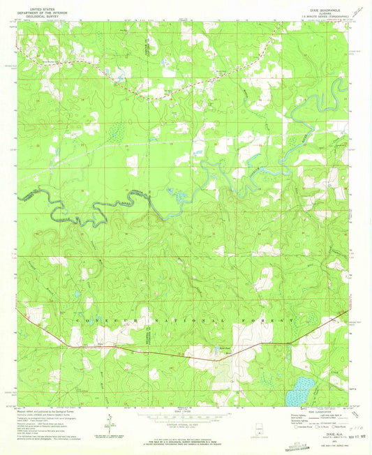 1971 Dixie, AL - Alabama - USGS Topographic Map