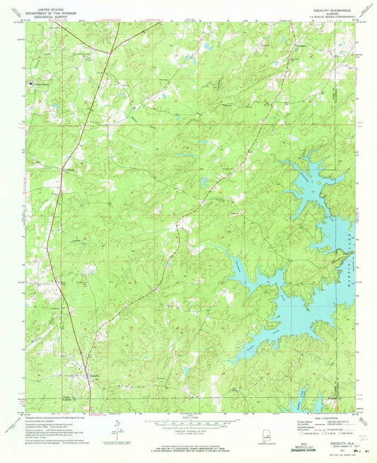 1971 Equality, AL - Alabama - USGS Topographic Map