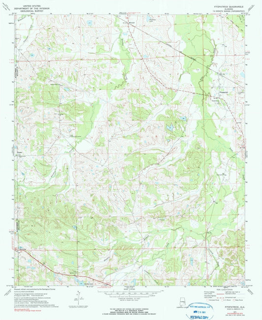 1971 Fitzpatrick, AL - Alabama - USGS Topographic Map