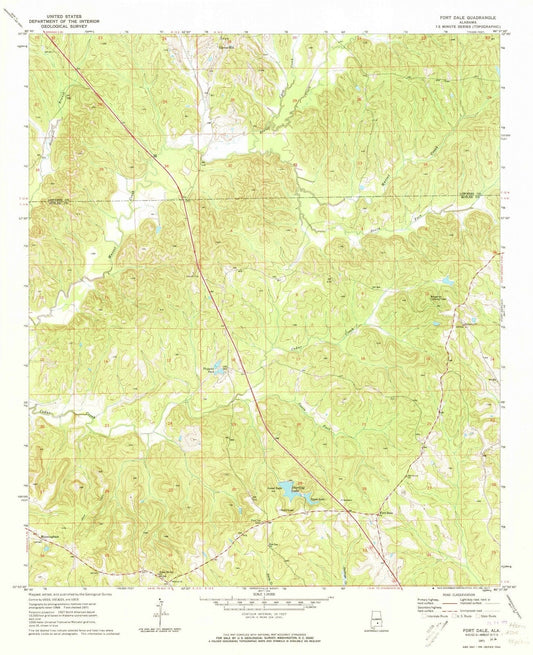 1971 Fortale, AL - Alabama - USGS Topographic Map