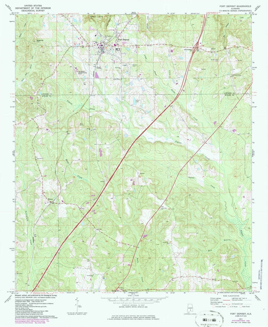 1971 Forteposit, AL - Alabama - USGS Topographic Map