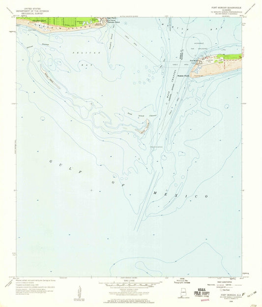 1958 Fort Morgan, AL - Alabama - USGS Topographic Map v2