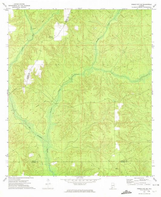 1972 Frisco City, AL - Alabama - USGS Topographic Map