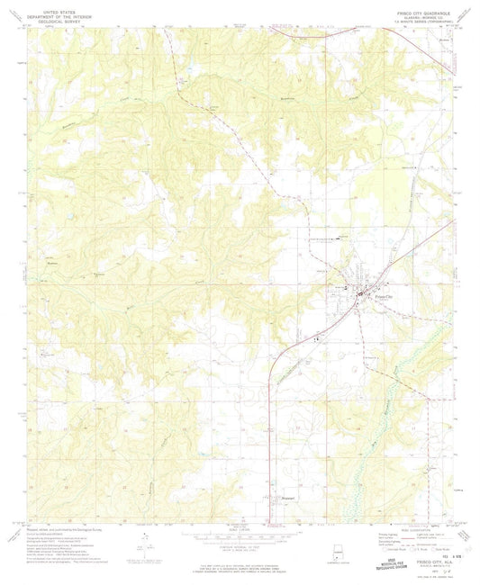 1972 Frisco City, AL - Alabama - USGS Topographic Map v2