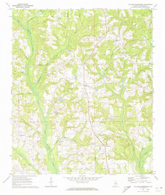 1971 Fullers Crossroads, AL - Alabama - USGS Topographic Map