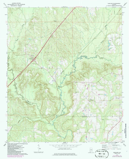 1971 Garland, AL - Alabama - USGS Topographic Map