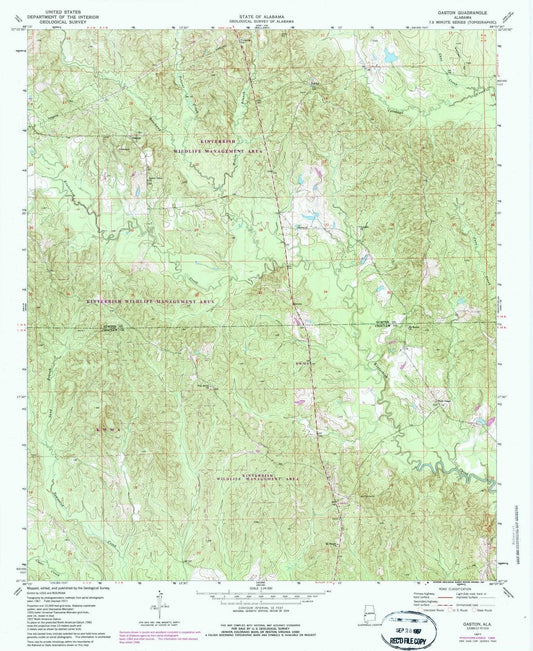 1971 Gaston, AL - Alabama - USGS Topographic Map