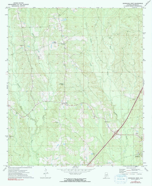 1971 Georgiana West, AL - Alabama - USGS Topographic Map