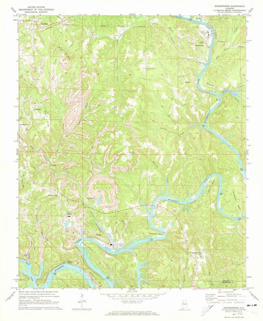 1971 Goodsprings, AL - Alabama - USGS Topographic Map