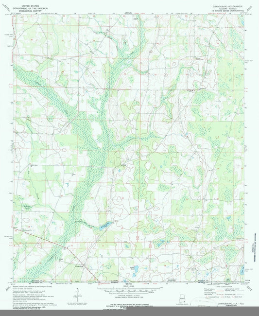 1970 Grangeburg, AL - Alabama - USGS Topographic Map