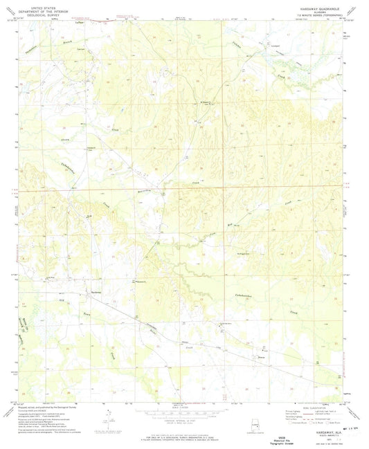 1971 Hardaway, AL - Alabama - USGS Topographic Map