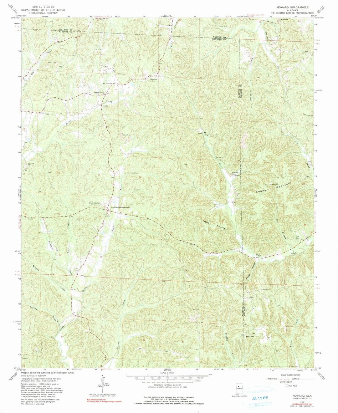 1967 Howard, AL - Alabama - USGS Topographic Map